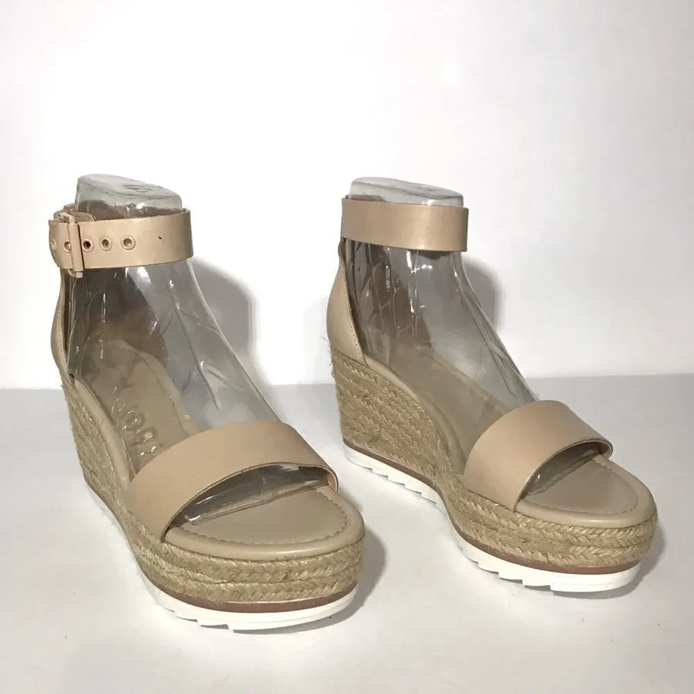 Marc Fisher Zako Leather Espadrille Sandals